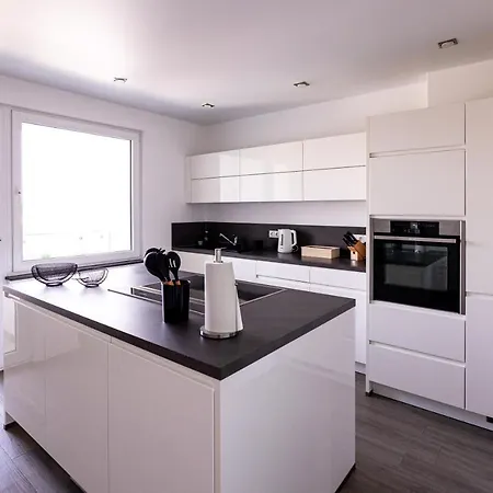 Design Apartment Zentral Fuer 6 In Andernach: Ausblick, Wifi, Kueche Exterior foto